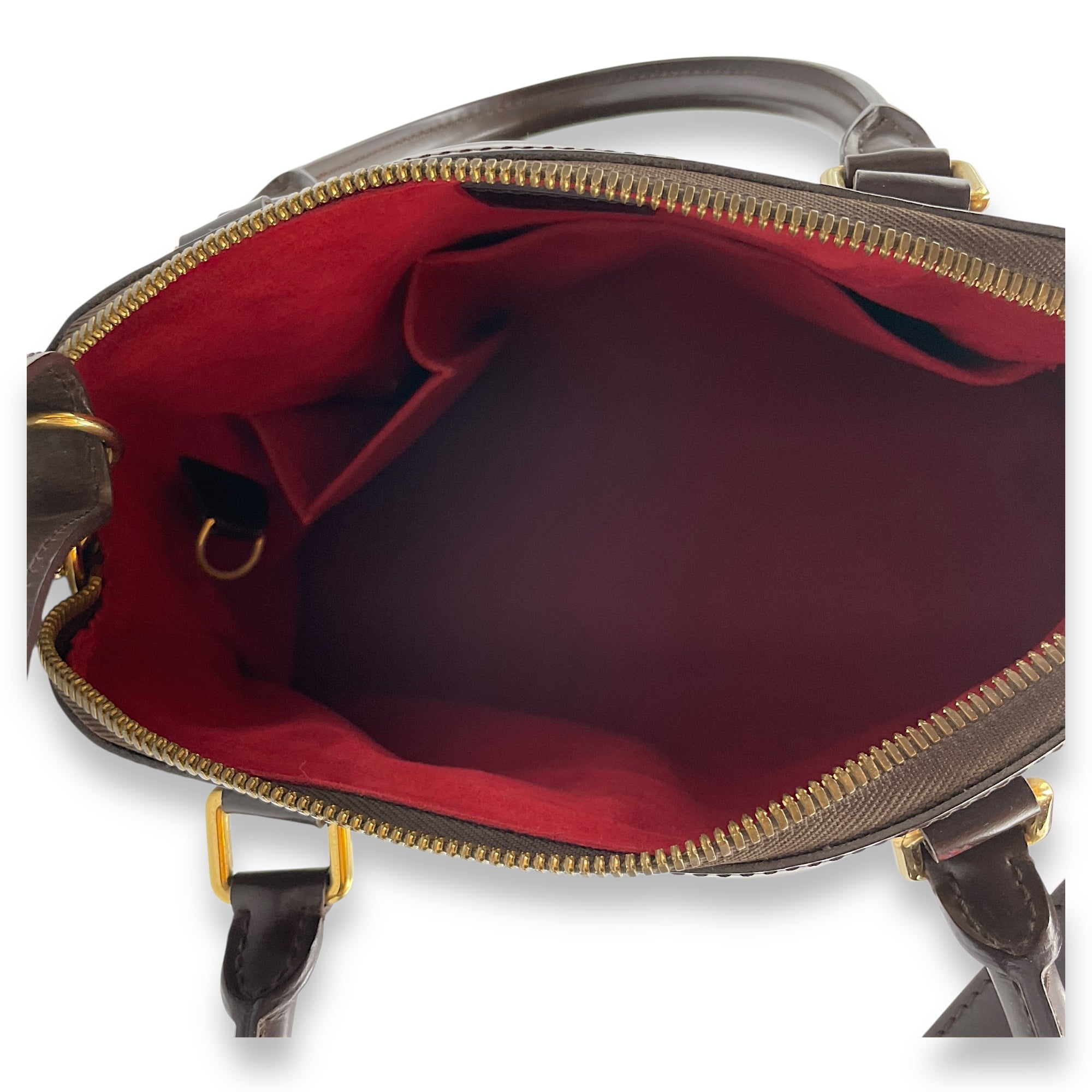 Trevi Damier PM Brown Shoulder bag in Canvas, Gold hardware