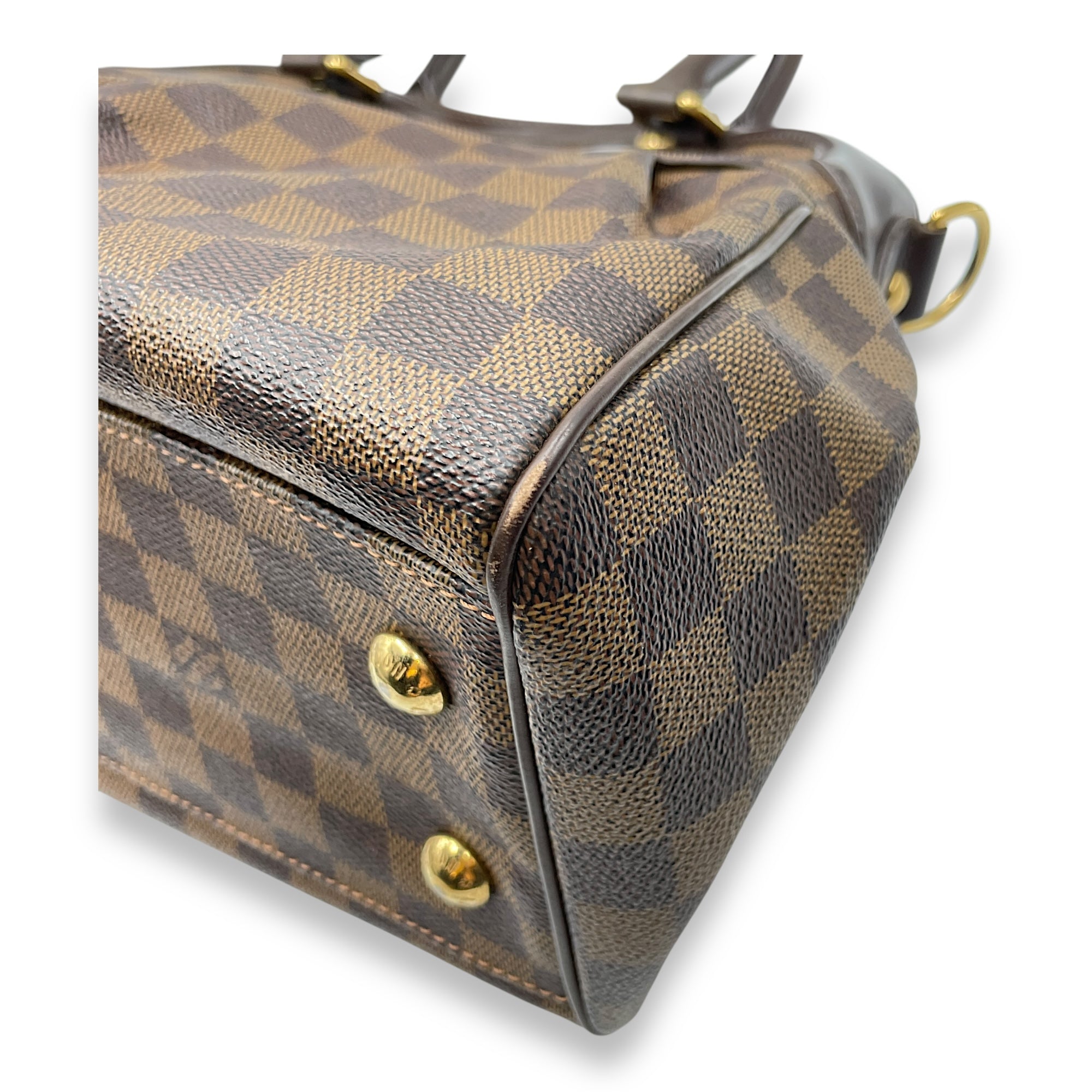 Trevi Damier PM Brown Shoulder bag in Canvas, Gold hardware