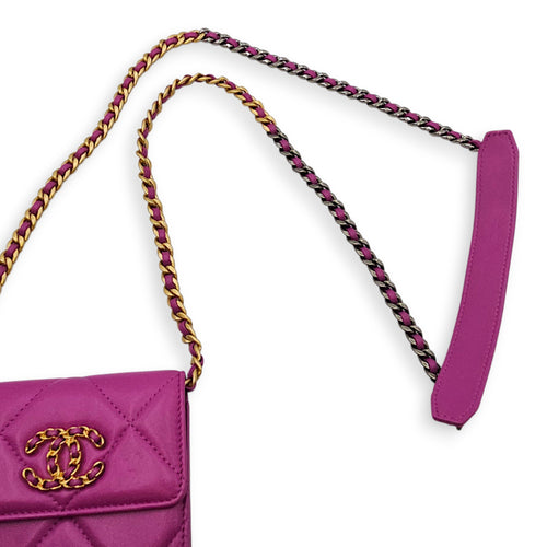 C19 Mini Pink Purse in Lambskin, Tri-tone hardware hardware