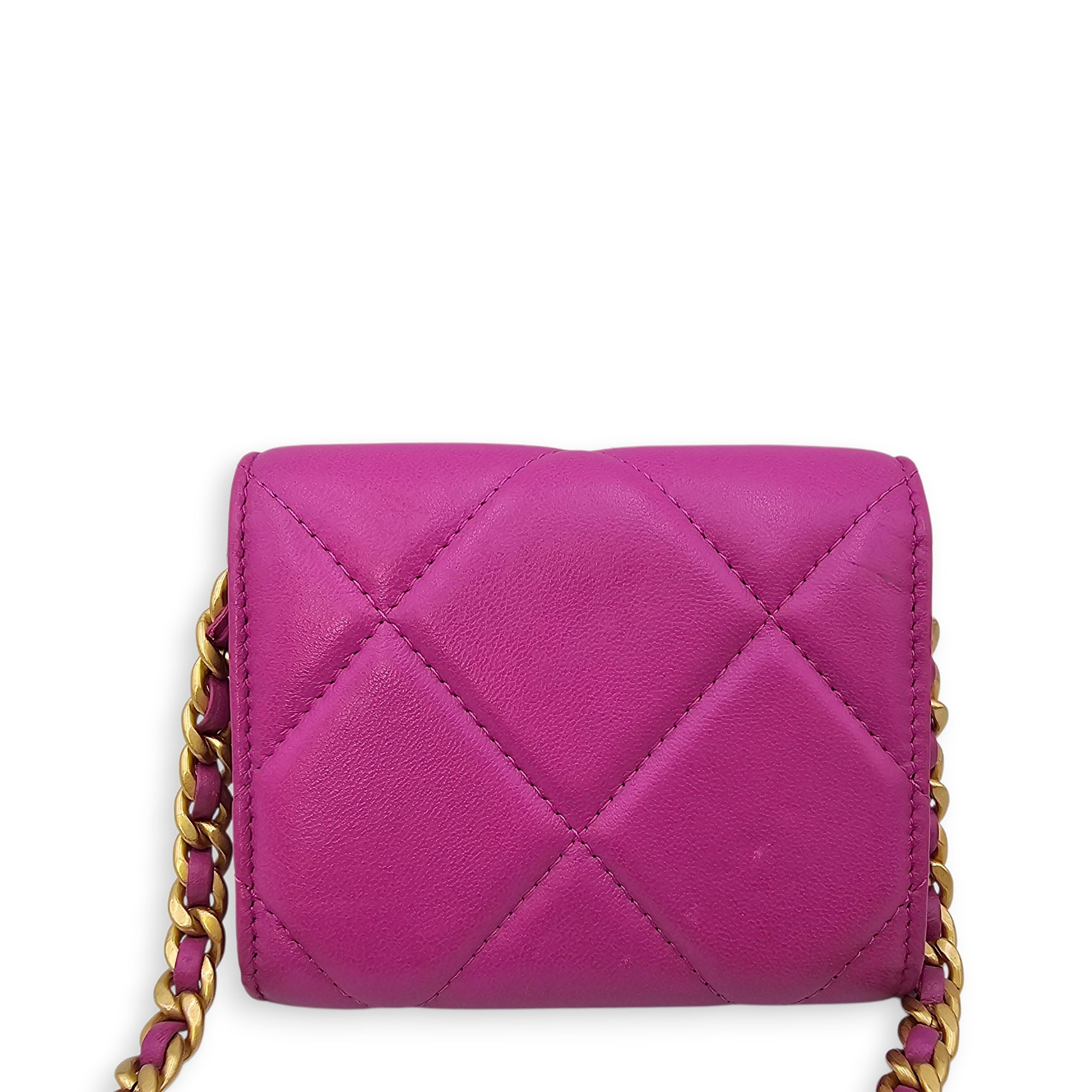 C19 Mini Pink Purse in Lambskin, Tri-tone hardware hardware
