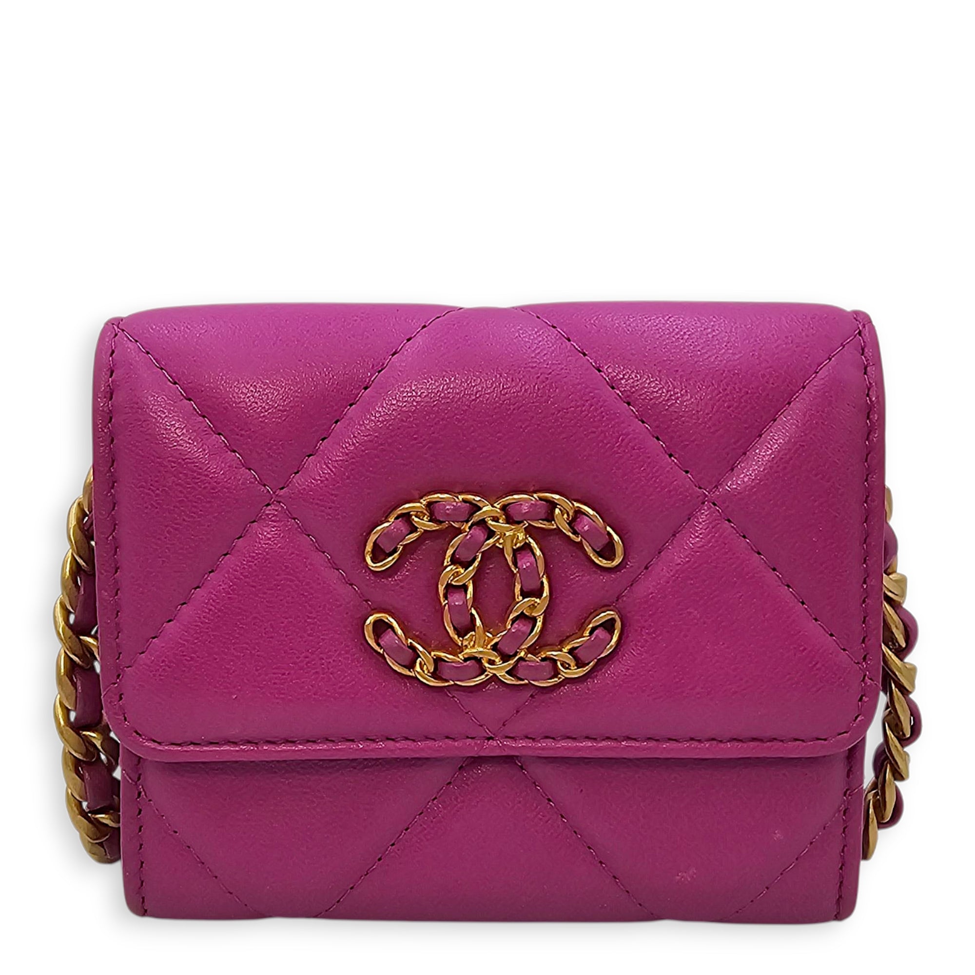 C19 Mini Pink Purse in Lambskin, Tri-tone hardware hardware