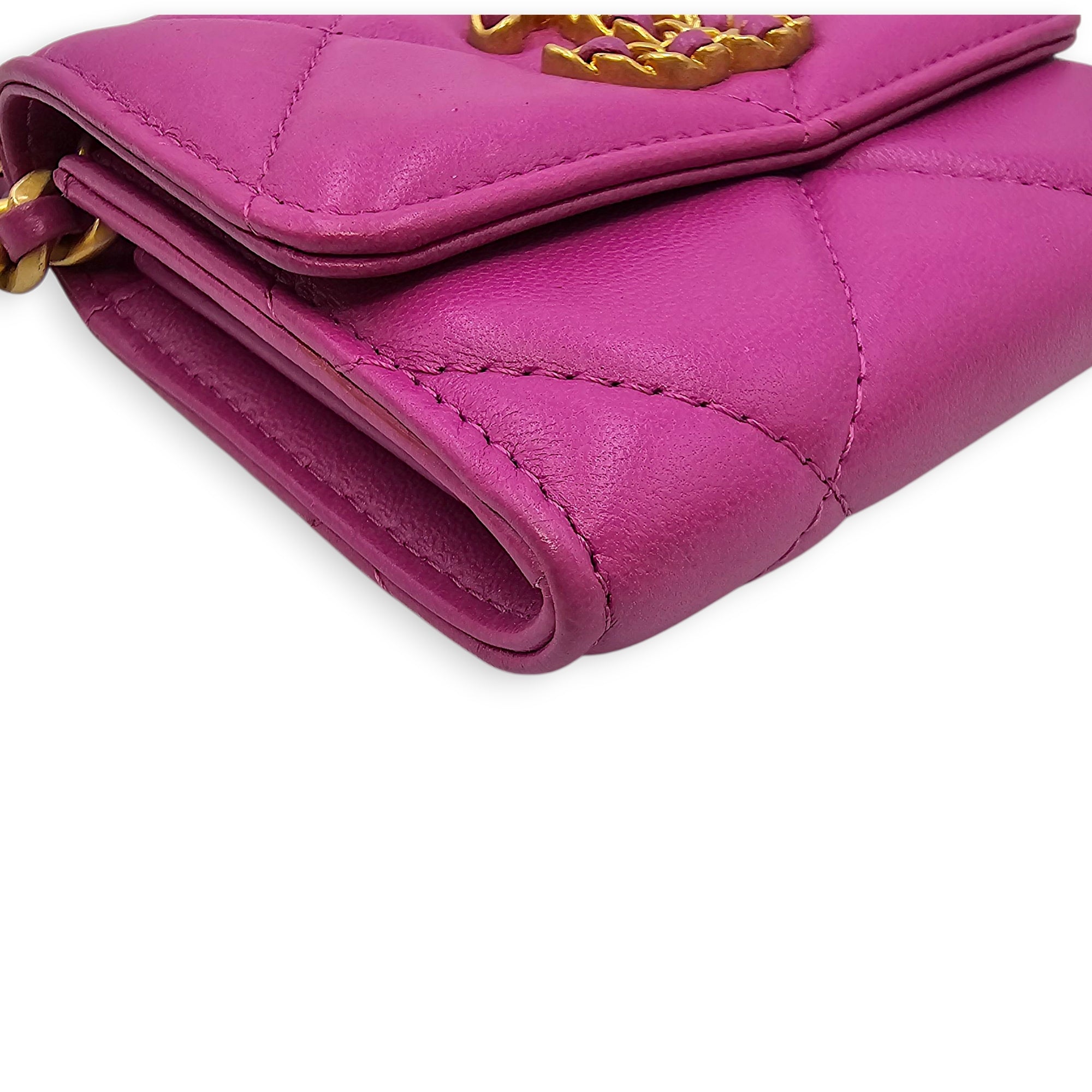 C19 Mini Pink Purse in Lambskin, Tri-tone hardware hardware