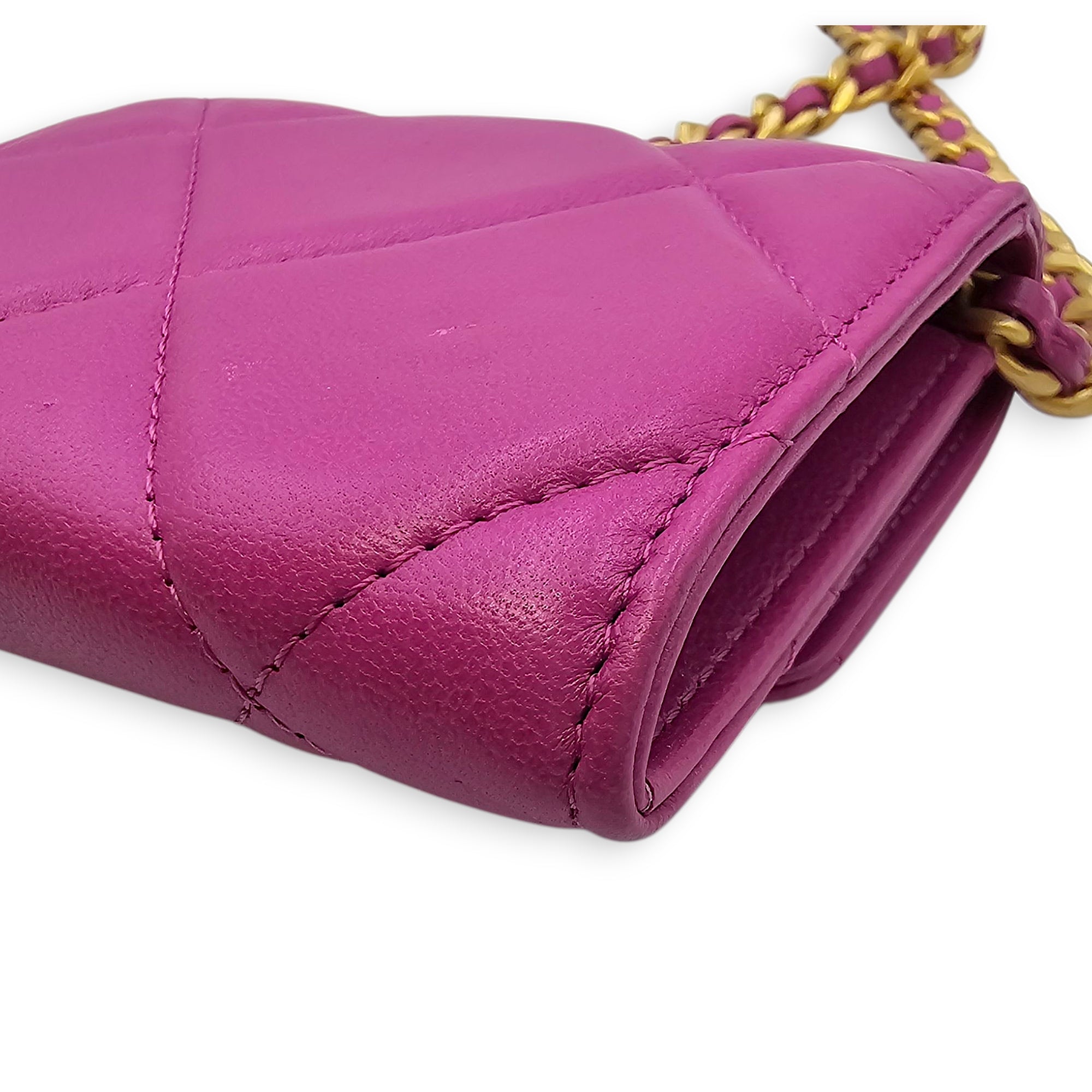 C19 Mini Pink Purse in Lambskin, Tri-tone hardware hardware