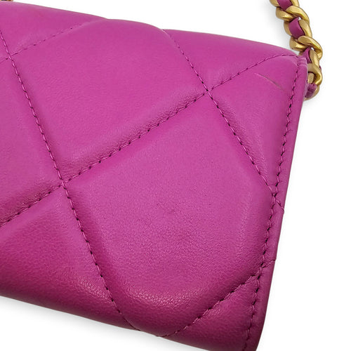 C19 Mini Pink Purse in Lambskin, Tri-tone hardware hardware