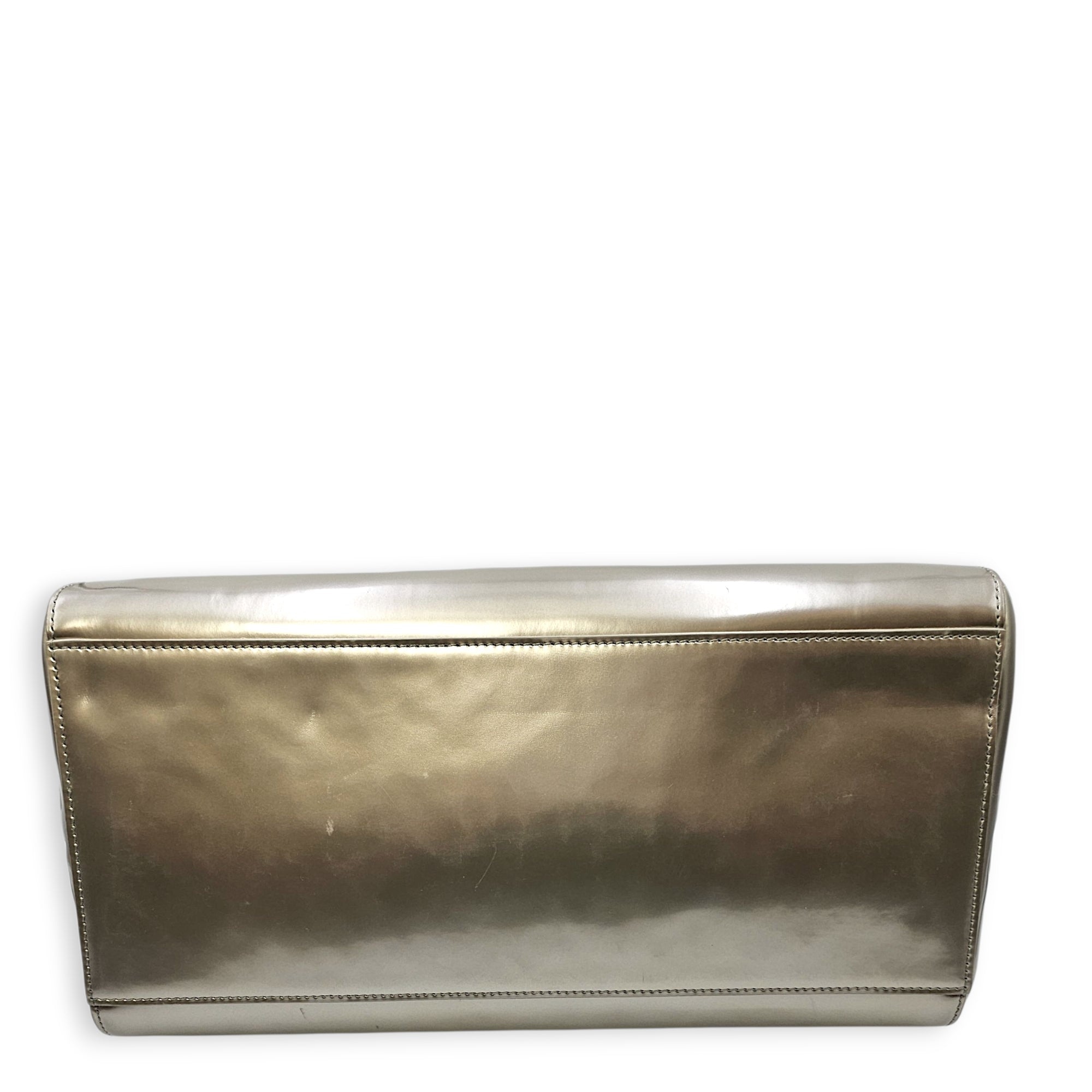 Jelly Shopping Bag MM Grey Top Handle Bag in Metallic Calf