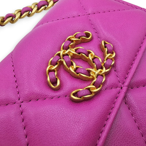 C19 Mini Pink Purse in Lambskin, Tri-tone hardware hardware