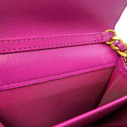 C19 Mini Pink Purse in Lambskin, Tri-tone hardware hardware