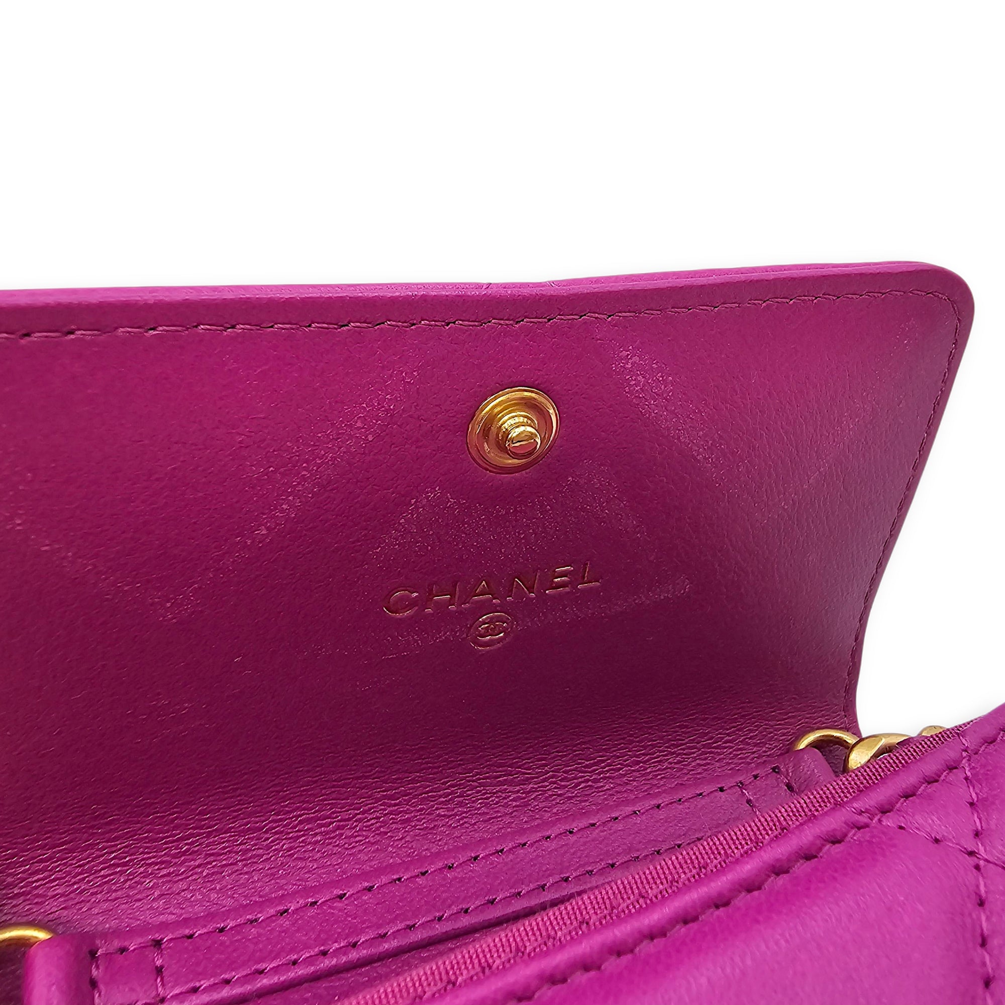 C19 Mini Pink Purse in Lambskin, Tri-tone hardware hardware