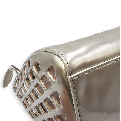 Jelly Shopping Bag MM Grey Top Handle Bag in Metallic Calf