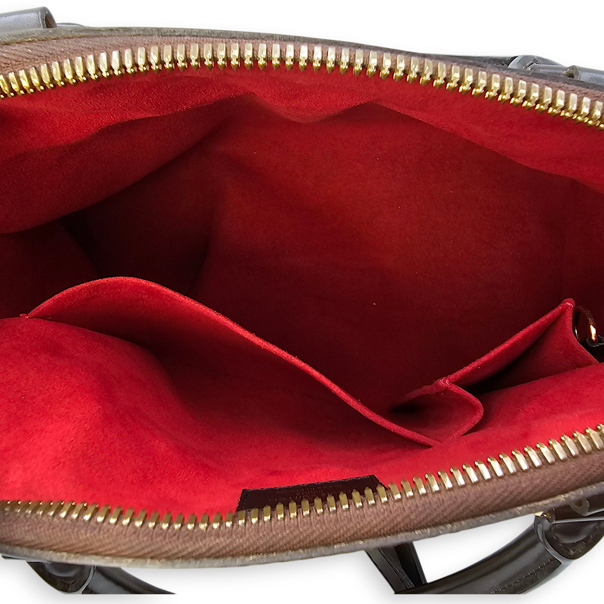 Damier Trevi PM Brown Top Handle Bag in Coated Canvas, Gold hardware