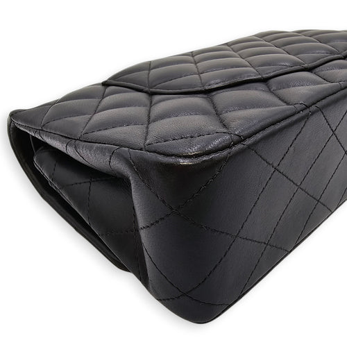 Quilted CC Classic Flap (DF) Medium Black Shoulder Bag in Lambskin, Gold hardware