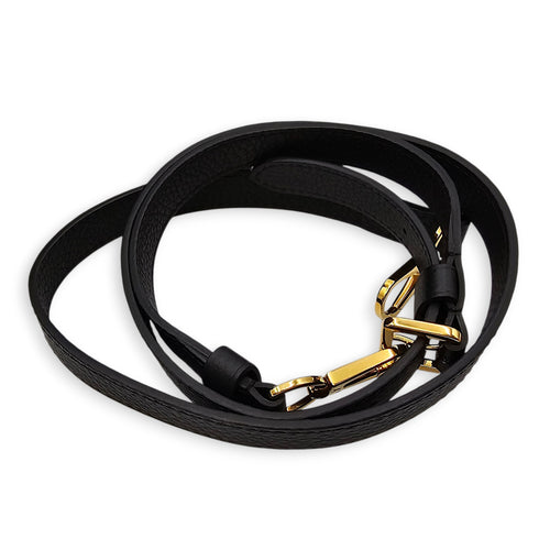 Capucines Iris Blossom PM Black Top Handle Bag in Calfskin, Gold hardware