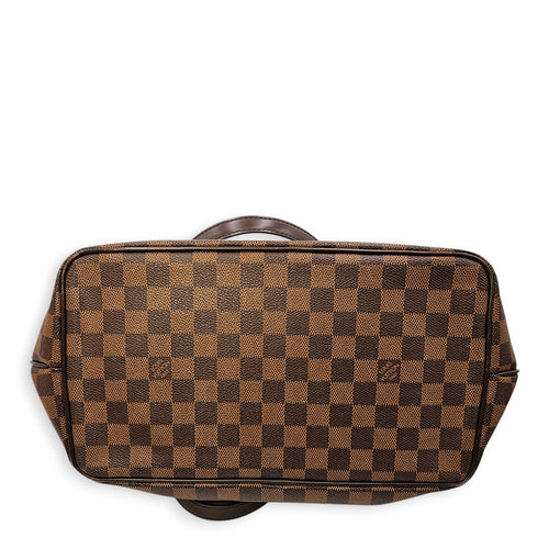 Damier Westminster Brown Top Handle Bag in Canvas, Gold hardware