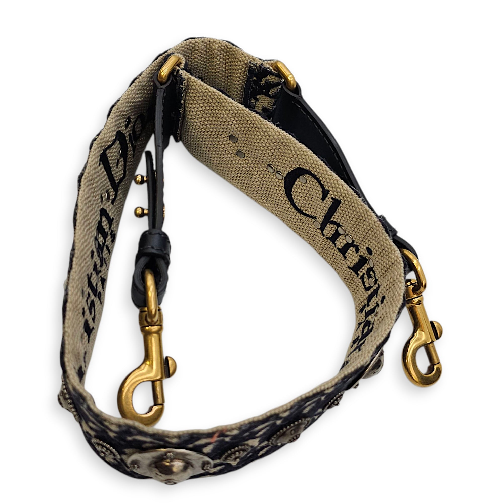 Dior Addict Oblique Monogram Flap Blue Shoulder Bag in Canvas, Gold hardware