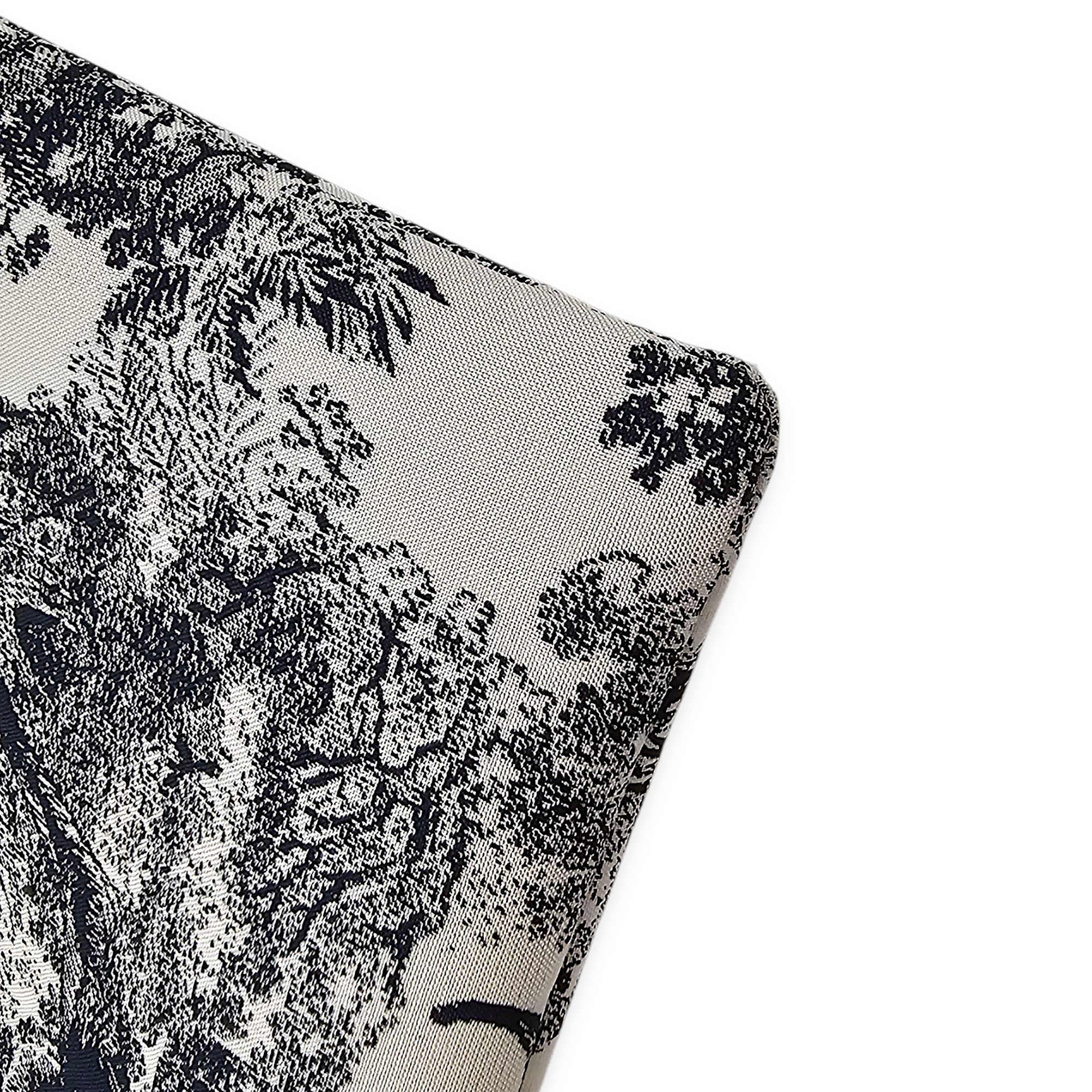 Travel Multifunctional Blue Pouch in Toile de jouy technical fabric, Gunmetal hardware