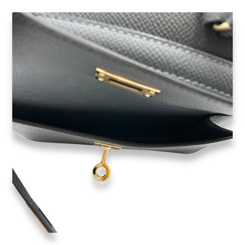 Kelly Desordre 20 Gris Misty in Epsom, Permabrass hardware