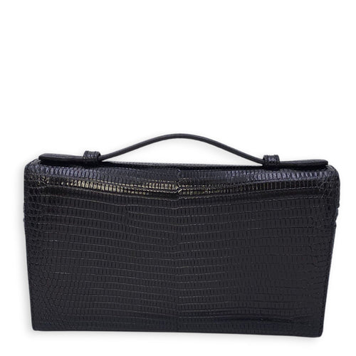 LP Extra Pocket 19 Black Shoulder Bag in Lizard Gold hardware CL2508-15161 8