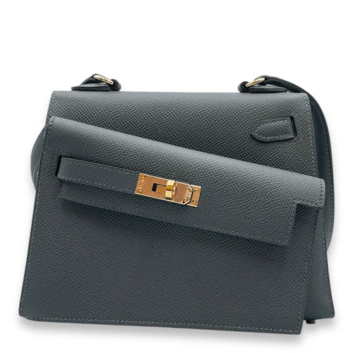 Kelly Desordre 20 Gris Misty in Epsom, Permabrass hardware