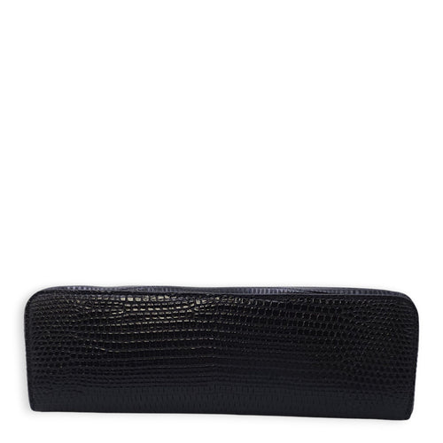 LP Extra Pocket 19 Black Shoulder Bag in Lizard, Gold hardware