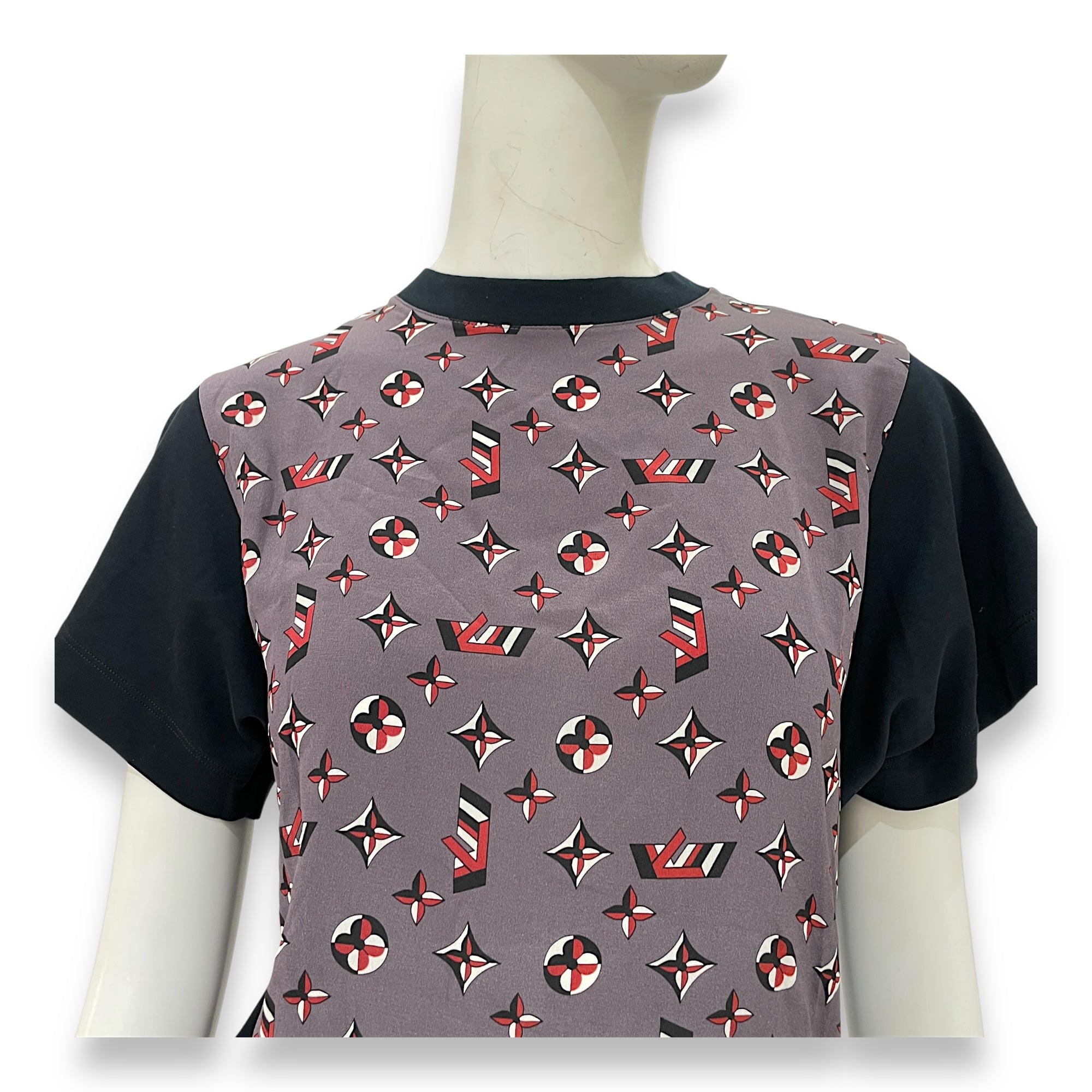 LV Colour Block Logo T shirt XS Black Ready-To-Wear in Silk/cotton