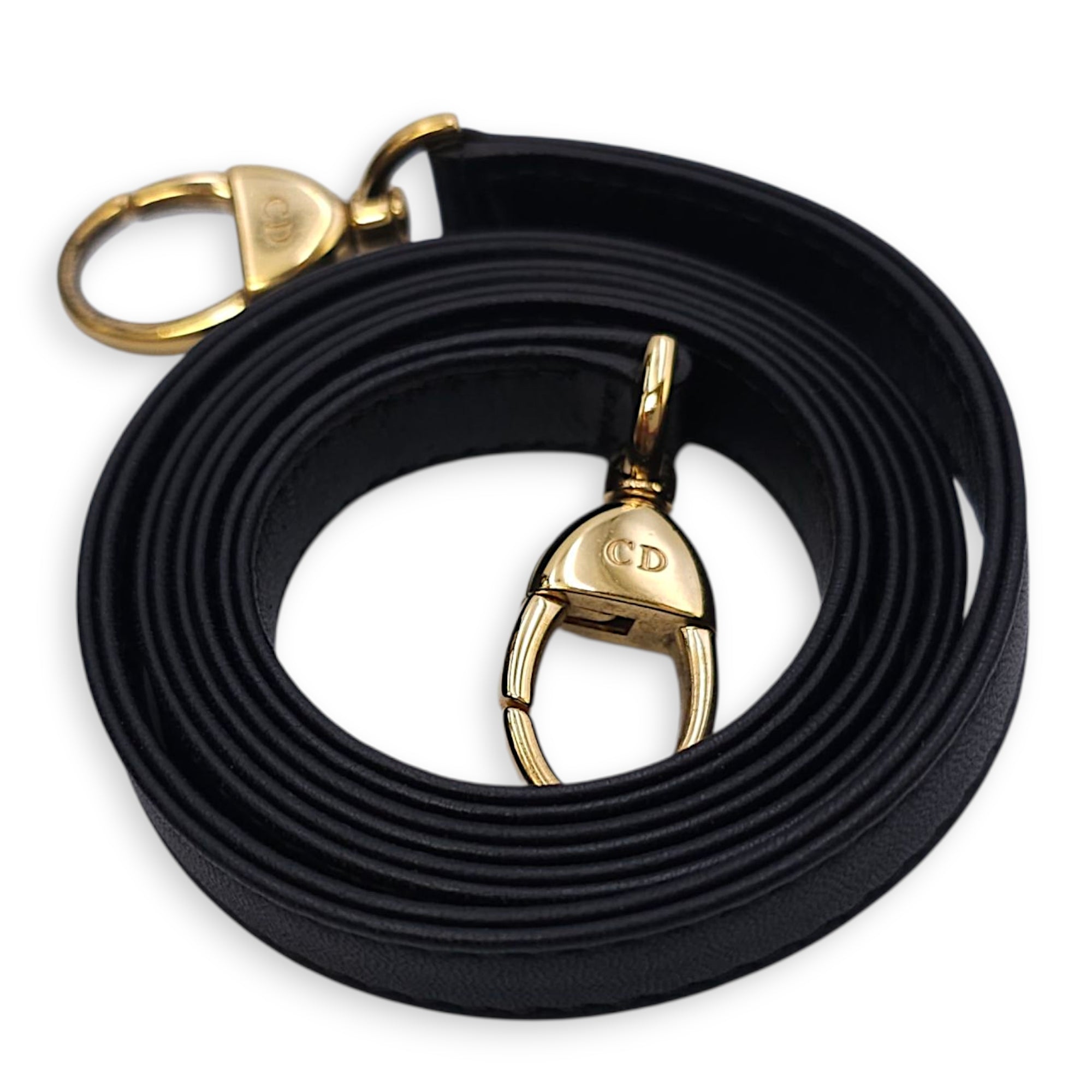 Lady Dior Medium Black Top Handle Bag in Lambskin, Gold hardware