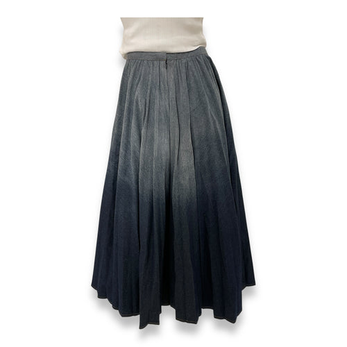 CD Faded Long Flare Denim Skirt 32 Ready-To-Wear in Cotton