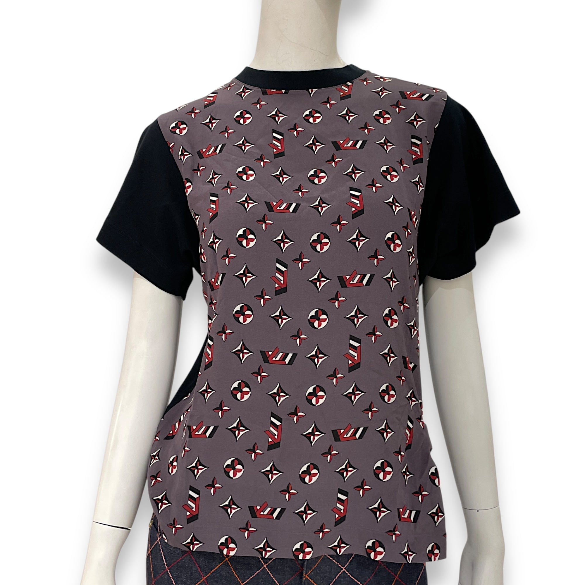 LV Colour Block Logo T shirt XS Black Ready-To-Wear in Silk/cotton