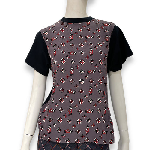 LV Colour Block Logo T shirt XS Black Ready-To-Wear in Silk/cotton