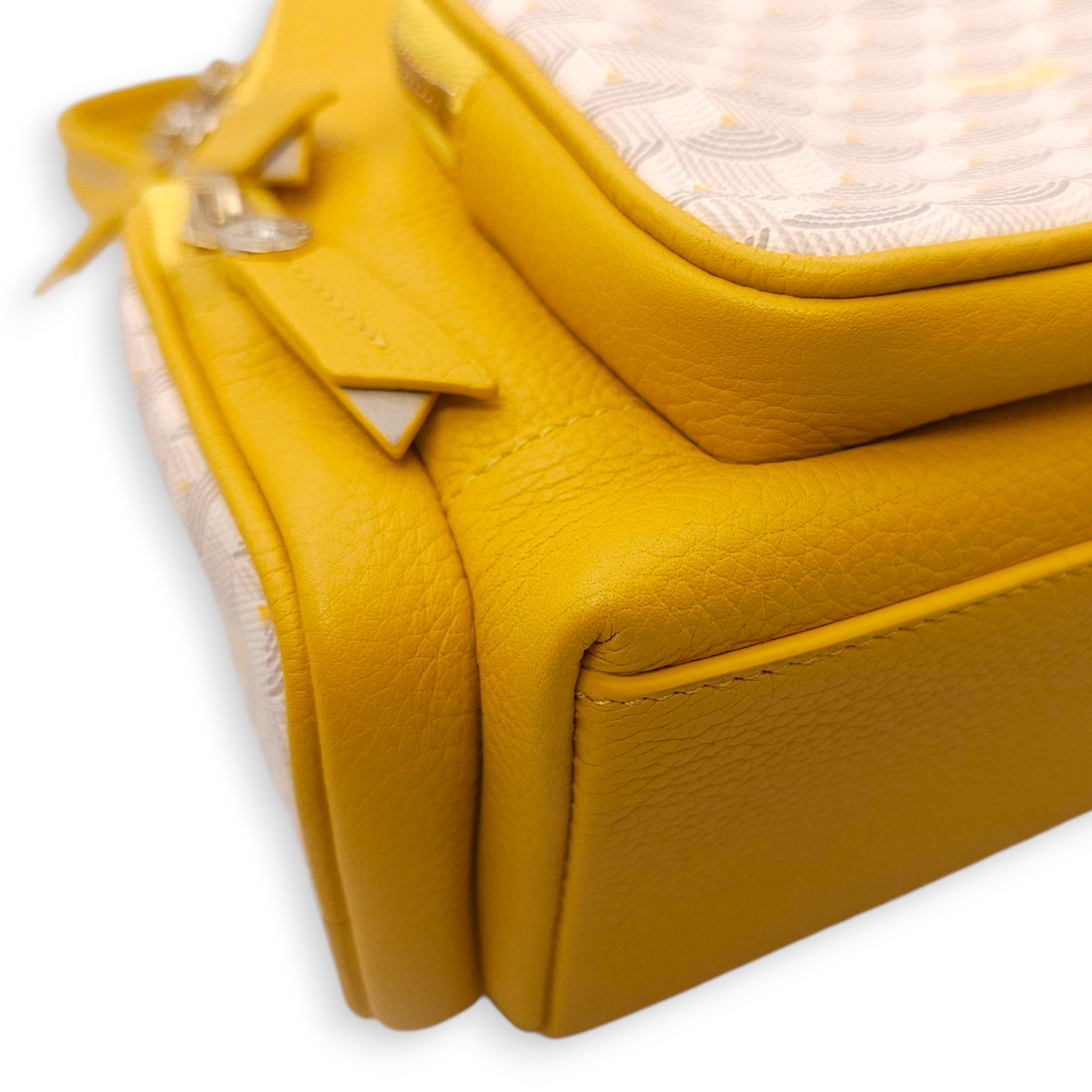 Monogram Back Up 21 Yellow Backpack in Calfskin, Gold hardware