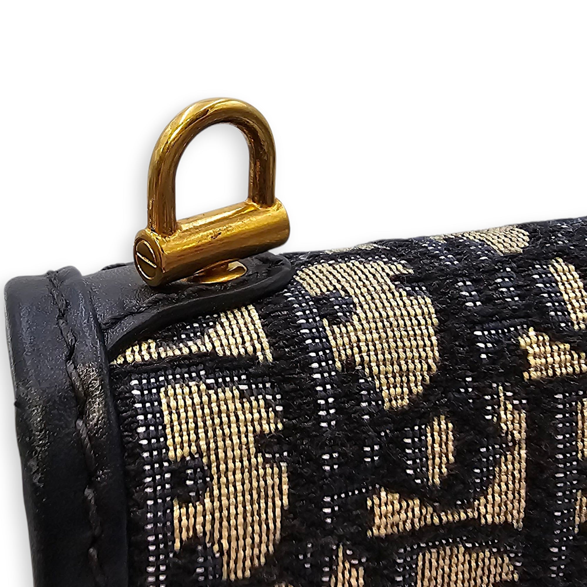 Dior Addict Oblique Monogram Flap Blue Shoulder Bag in Canvas, Gold hardware