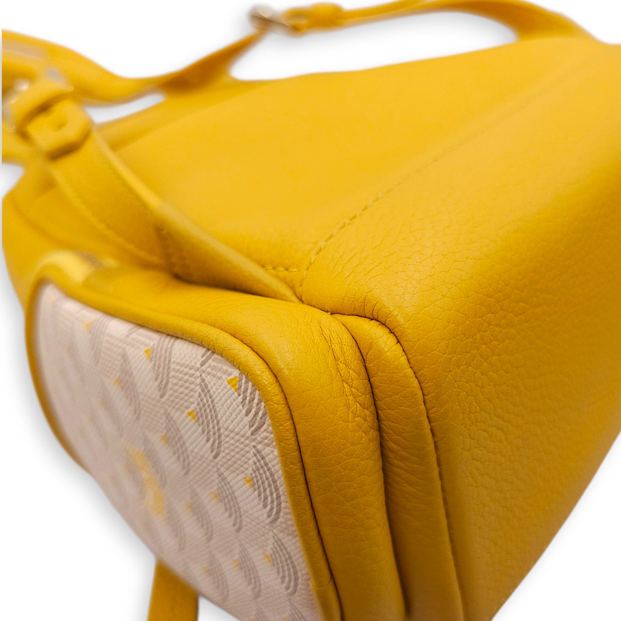 Monogram Back Up 21 Yellow Backpack in Calfskin, Gold hardware