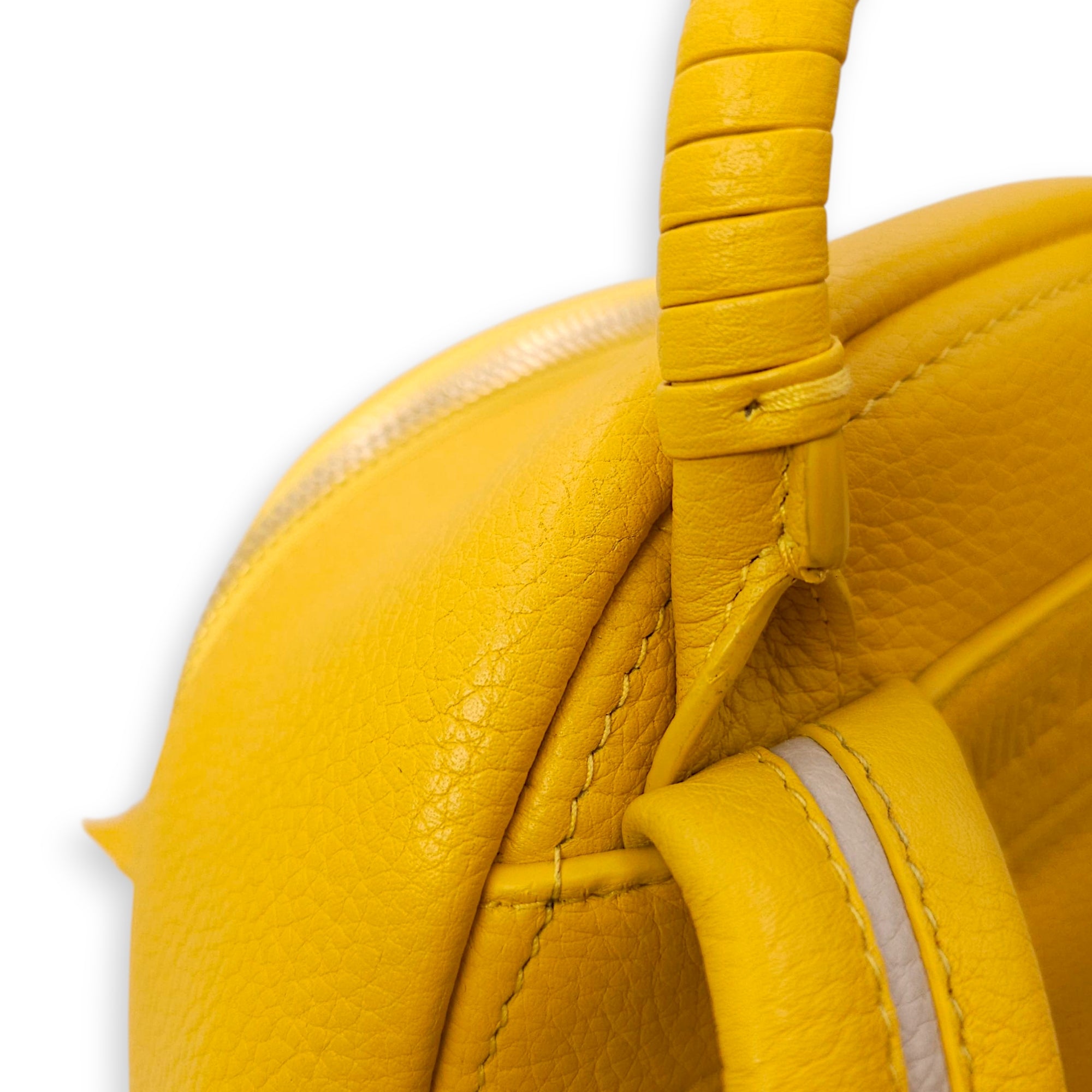 Monogram Back Up 21 Yellow Backpack in Calfskin, Gold hardware