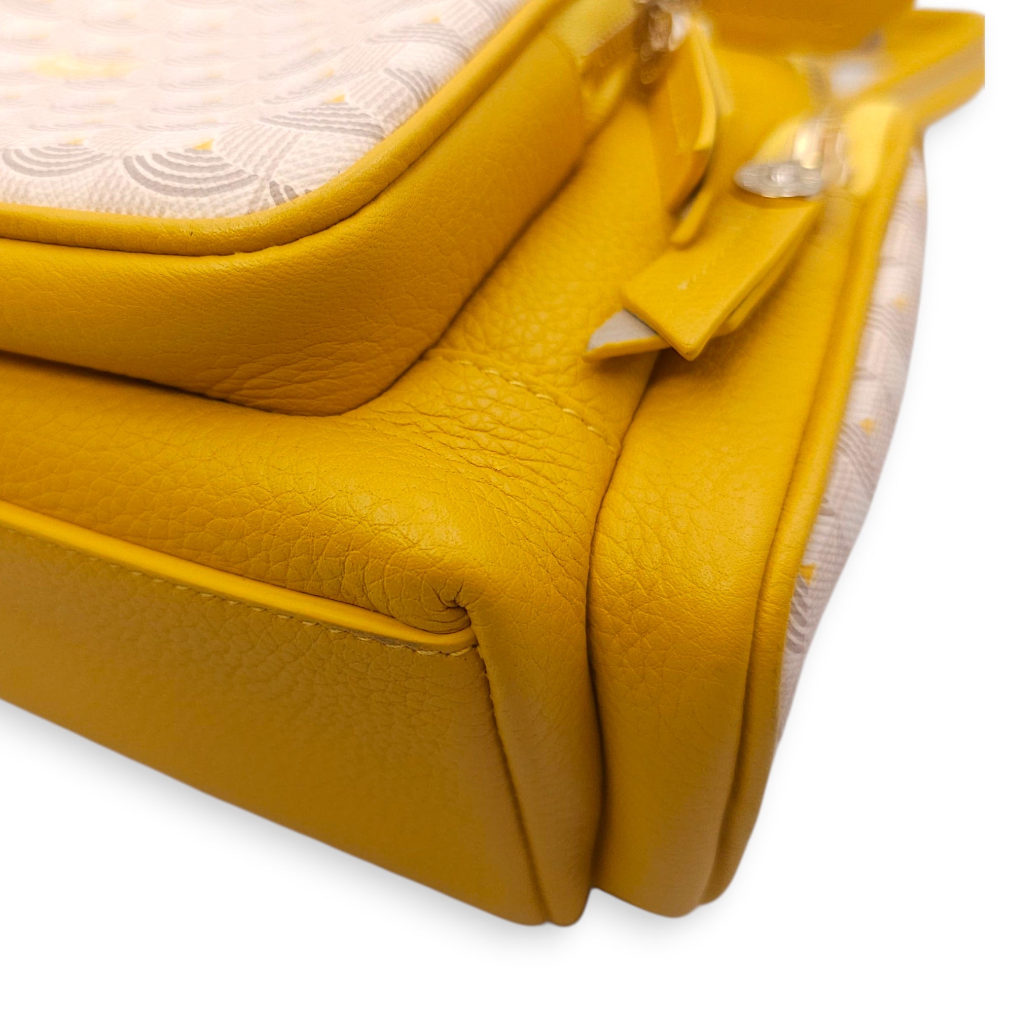 Monogram Back Up 21 Yellow Backpack in Calfskin, Gold hardware