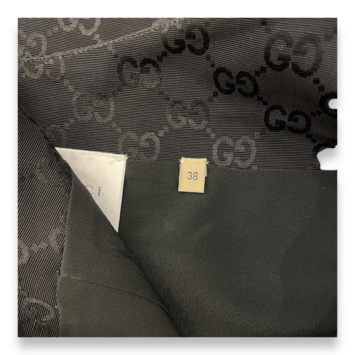 GG Logo All Over Long Skirt 38 Black Ready-To-Wear in Cotton/Viscose