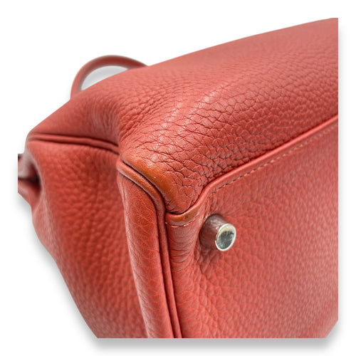 Kelly 35 Rouge Venetien in Togo Palladium hardware