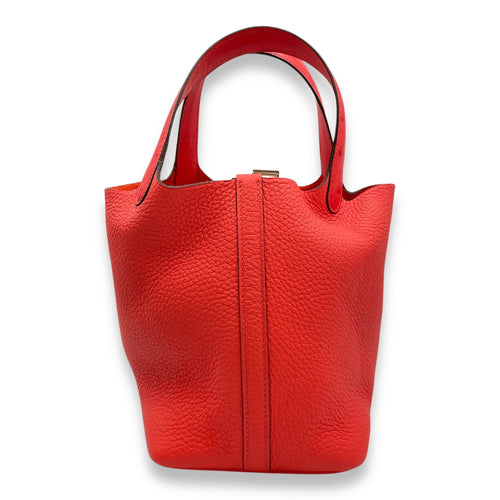 Picotin Touch 18 Rose Texas in Ostrich/Clemence Palladium hardware