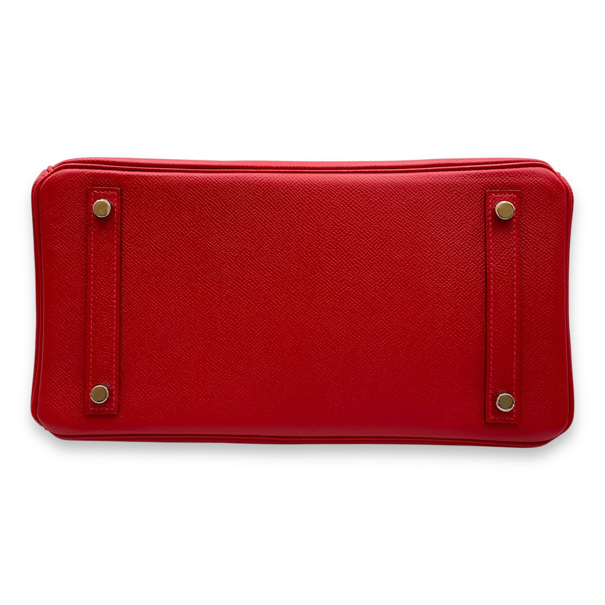 Birkin 30 Rouge Casaque in Epsom, Palladium hardware