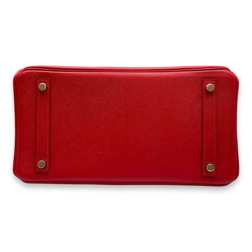 Birkin 30 Rouge Casaque in Epsom, Palladium hardware