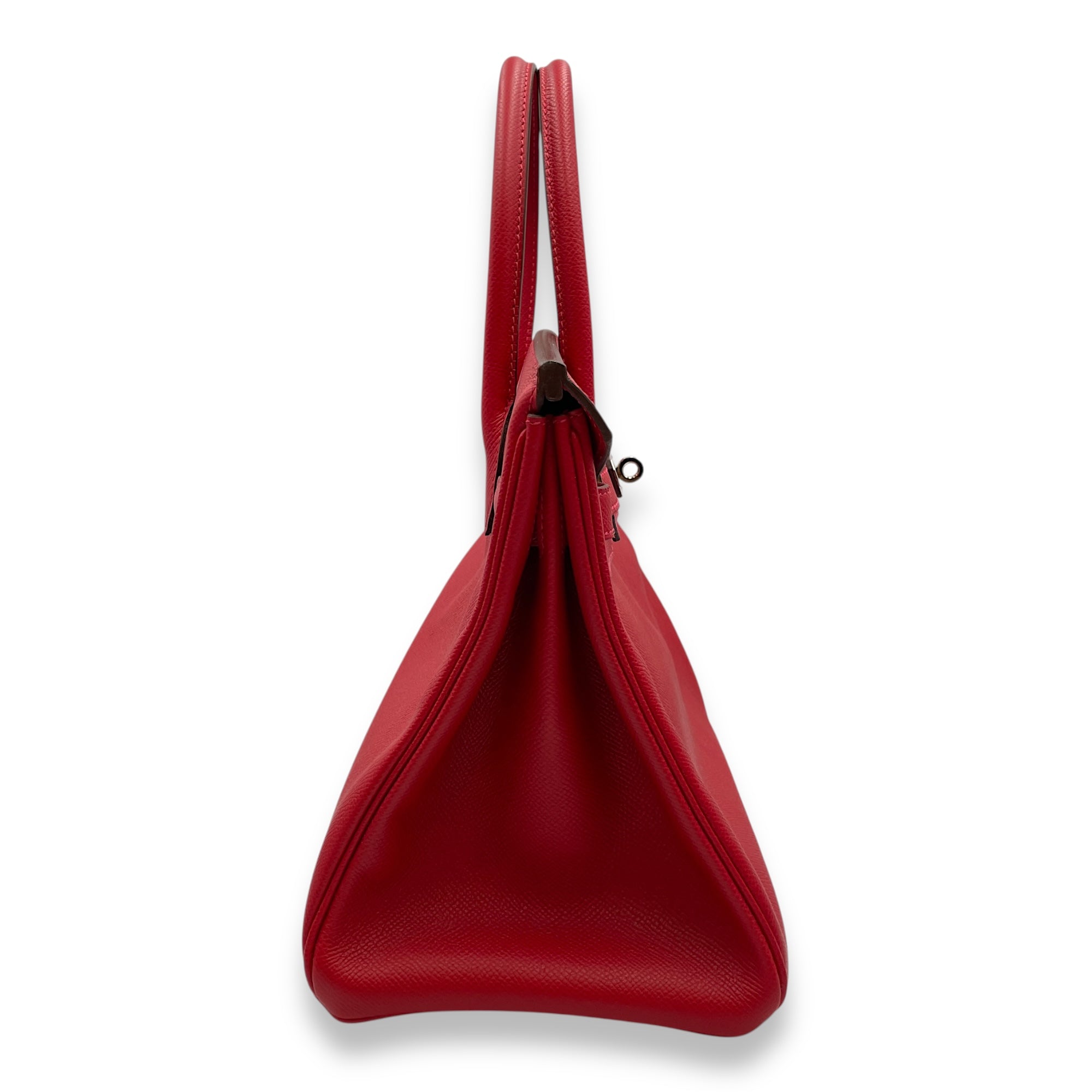 Birkin 30 Rouge Casaque in Epsom, Palladium hardware