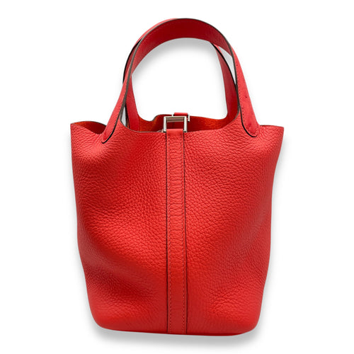 Picotin Touch 18 Rose Texas in Ostrich/Clemence Palladium hardware