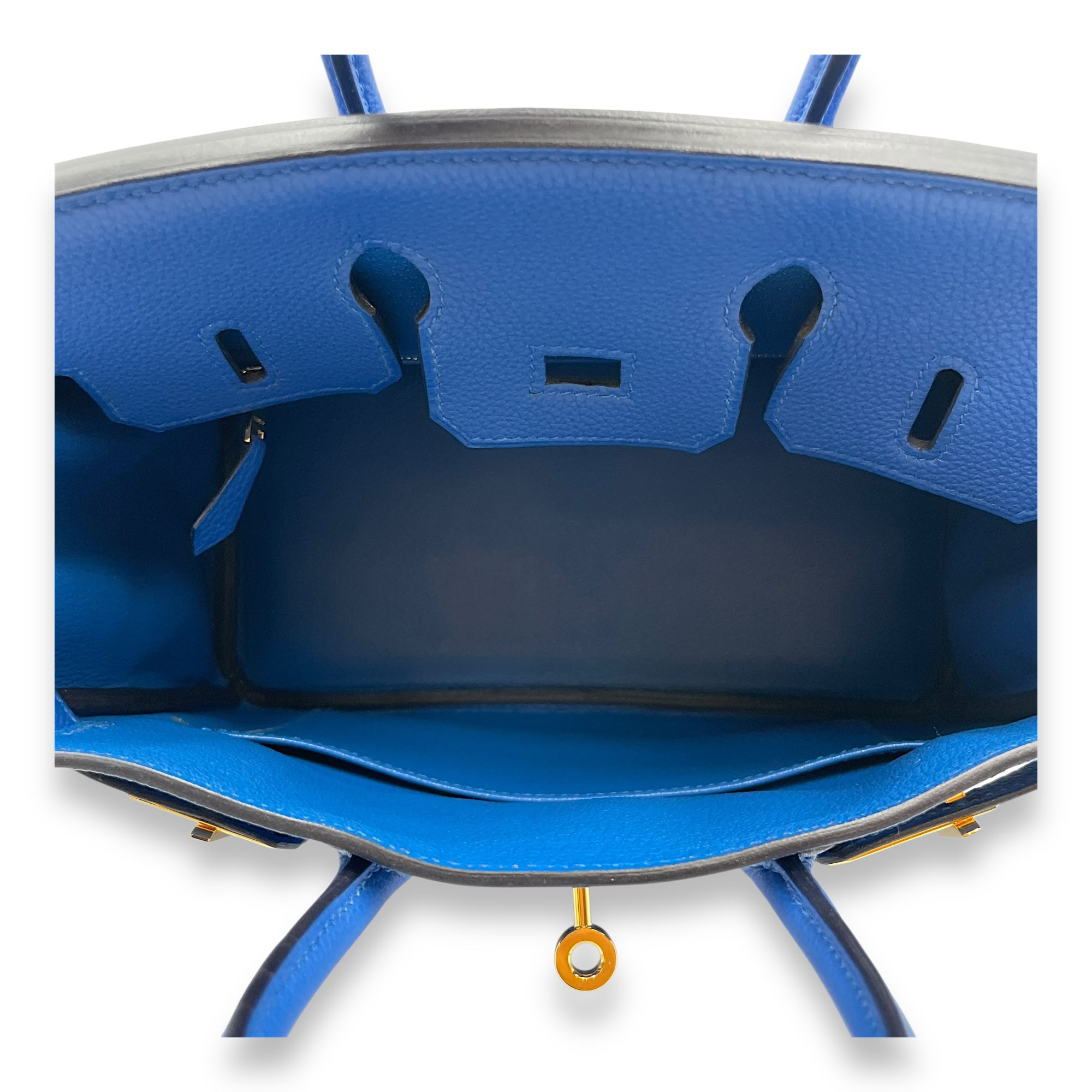 Birkin 25 Blue Zellige in Togo, Gold hardware