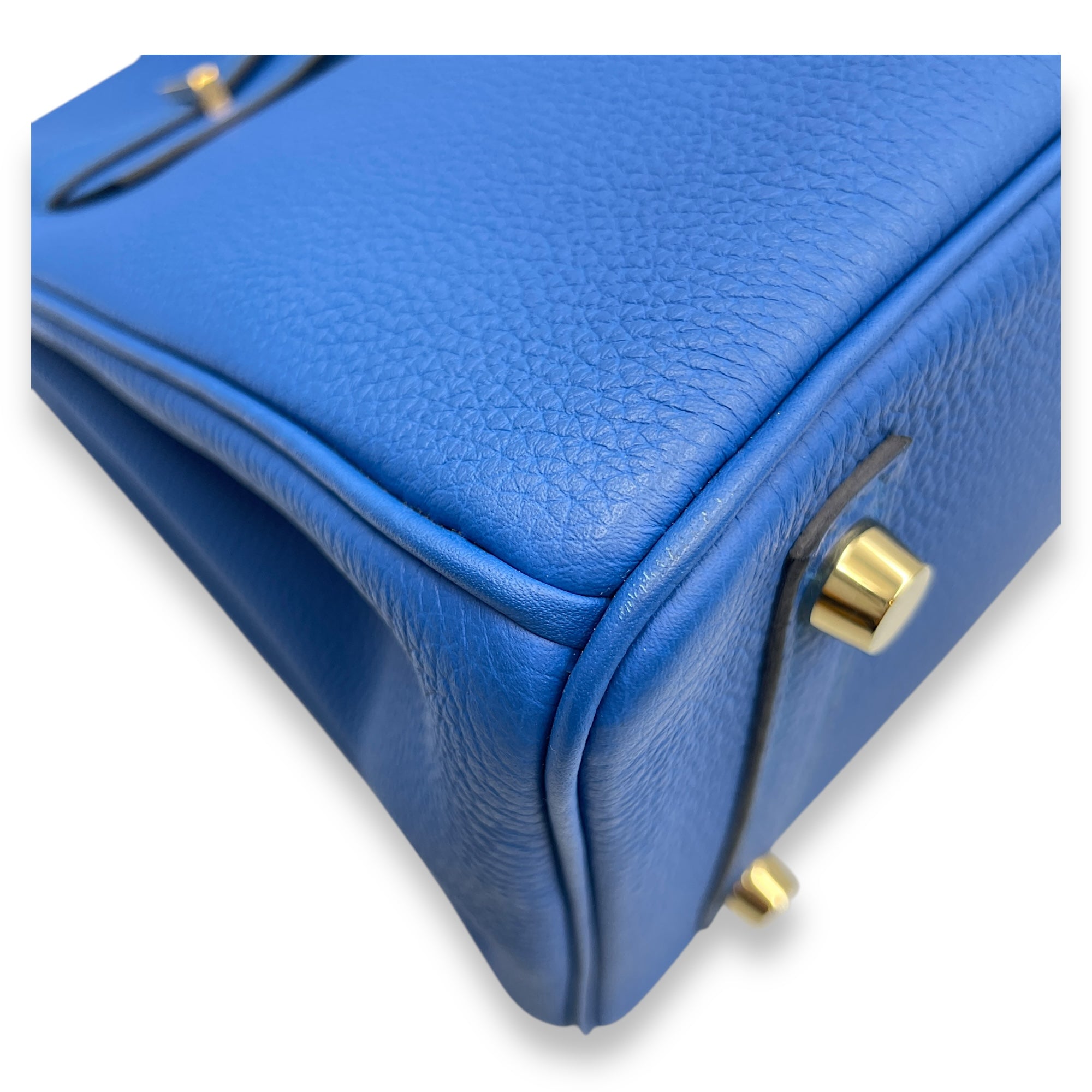 Birkin 25 Blue Zellige in Togo, Gold hardware