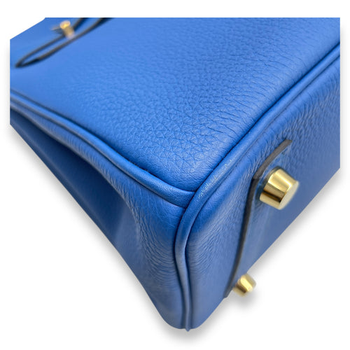 Birkin 25 Blue Zellige in Togo, Gold hardware