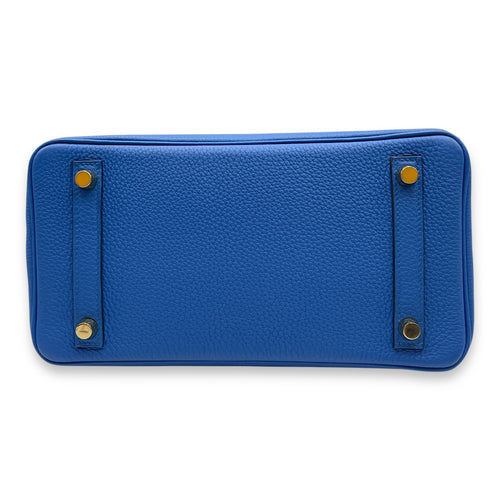 Birkin 25 Blue Zellige in Togo, Gold hardware