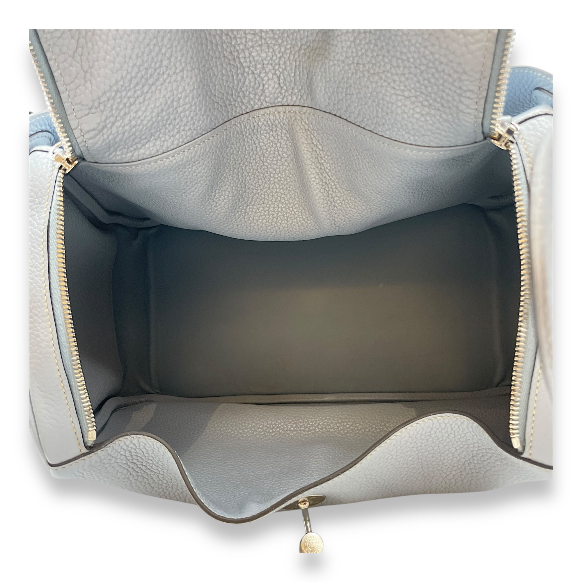 Lindy 34 Blue Lin in Clemence Palladium hardware