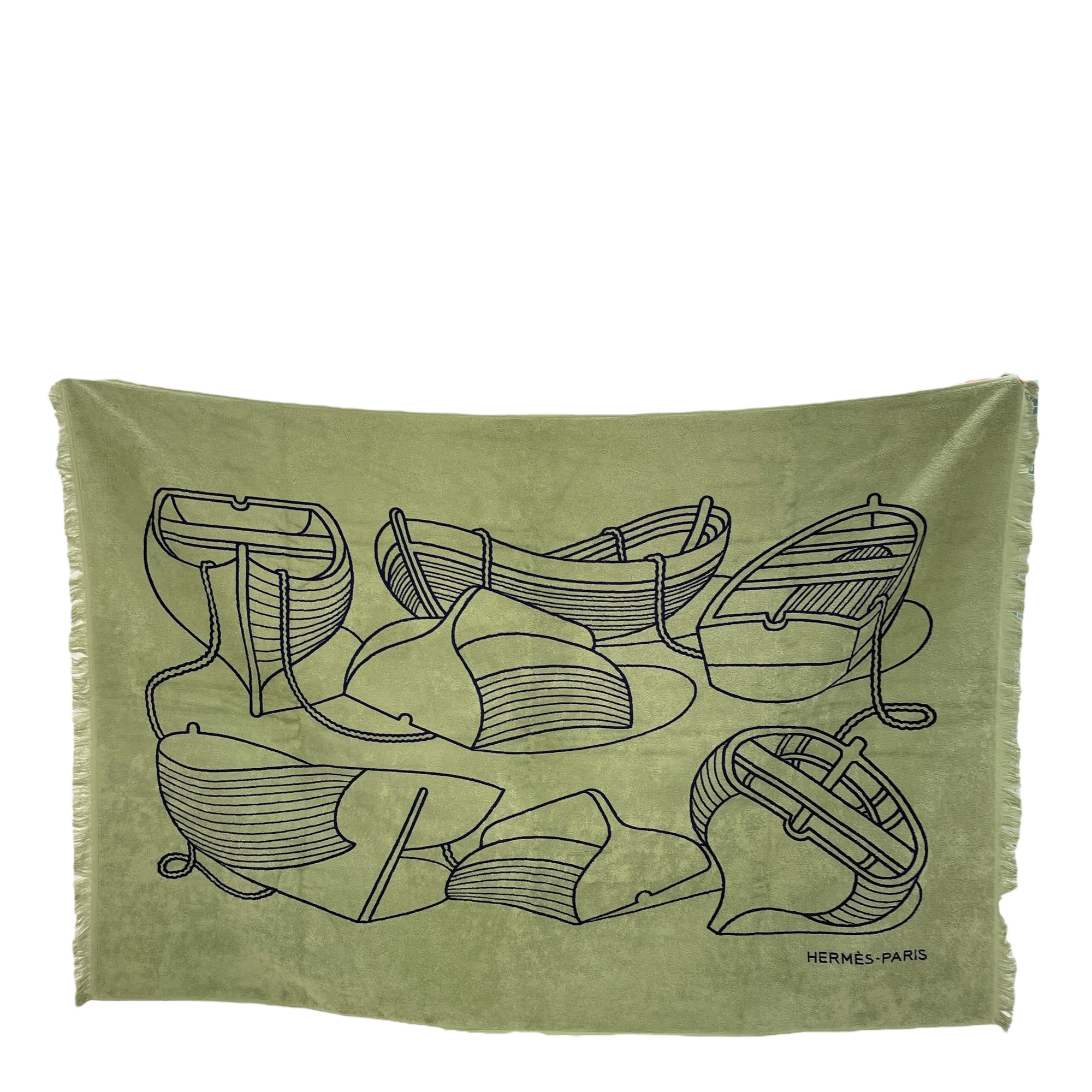 Yachting Tatoo Thalassa Small Model Green Beach Towel