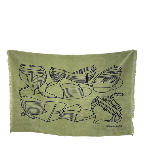 Yachting Tatoo Thalassa Small Model Green Beach Towel