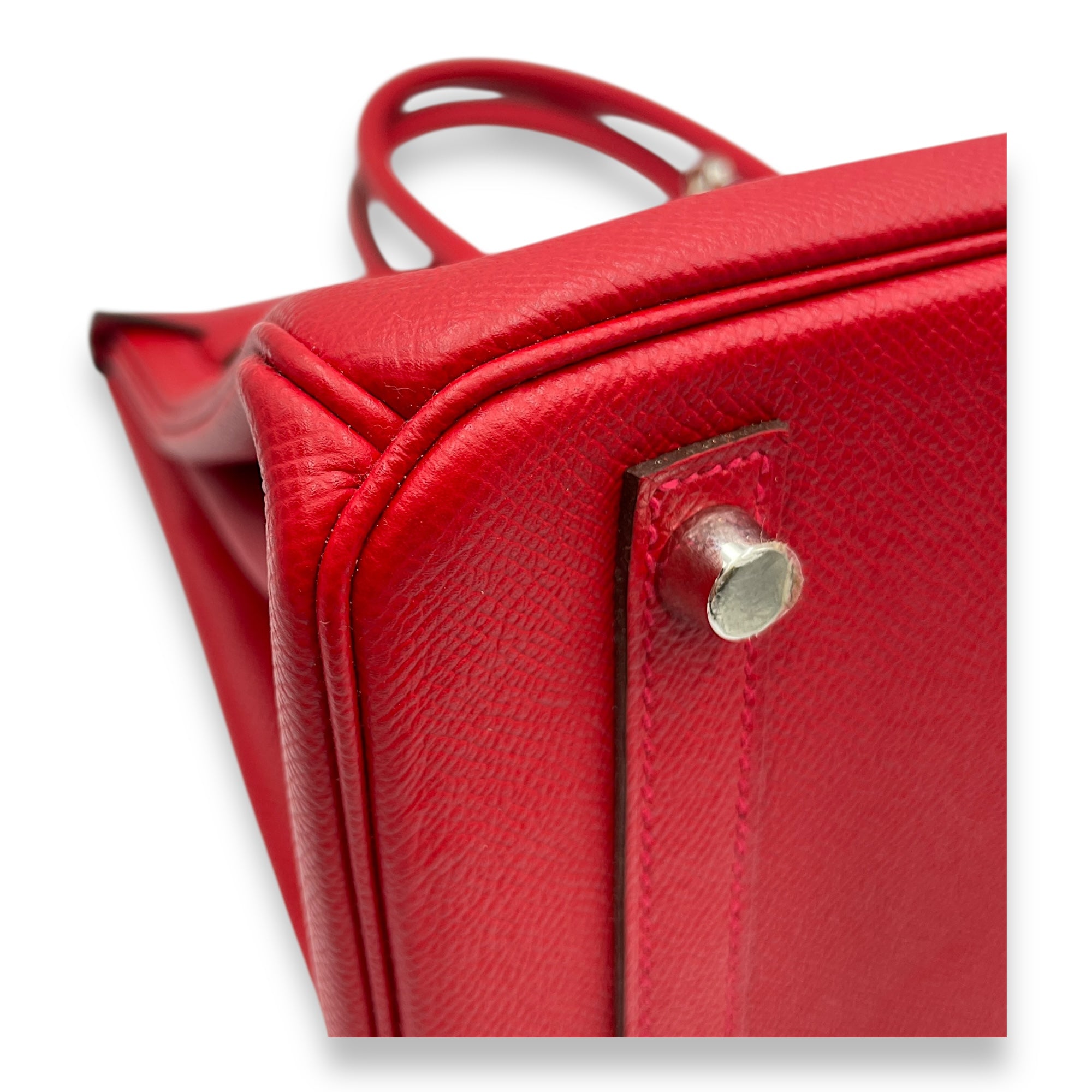 Birkin 30 Rouge Casaque in Epsom, Palladium hardware