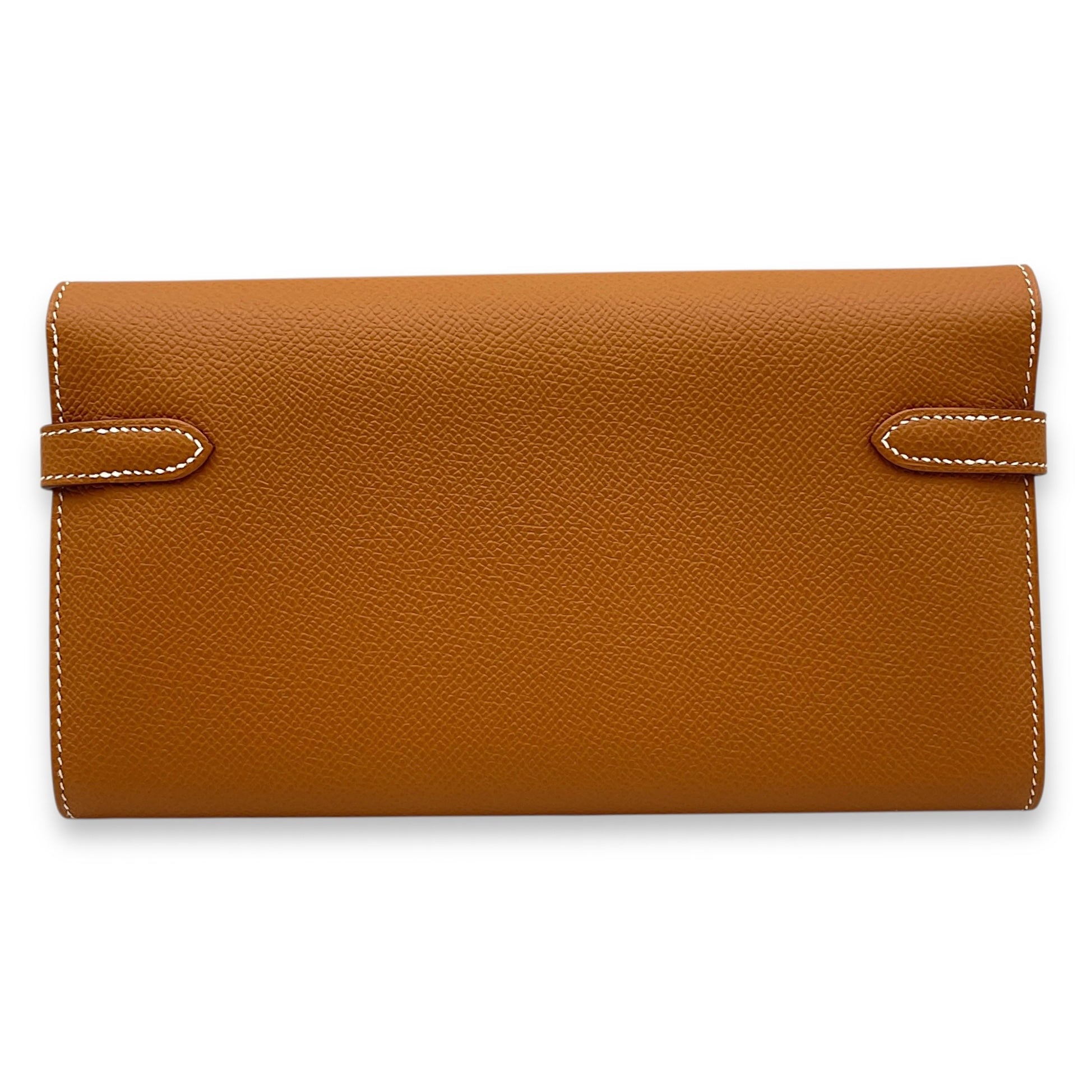 Kelly Gold Wallet in Epsom, Palladium hardware