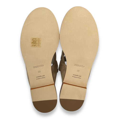 Lagune 38 Beige Sable Sandal in Calfskin
